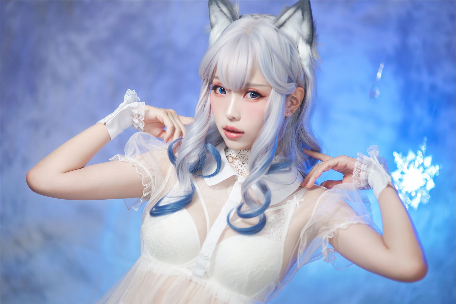 ElyEE seed - NO.043 cat ear White ribbon(25)